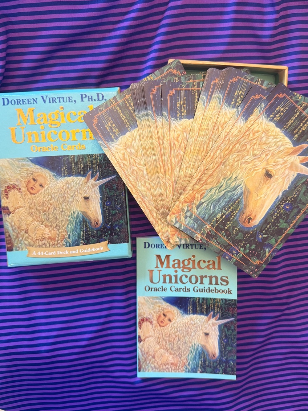 Discontinued Doreen Virtue Magical Unicorns Oracle Cards Full Deck 2005
